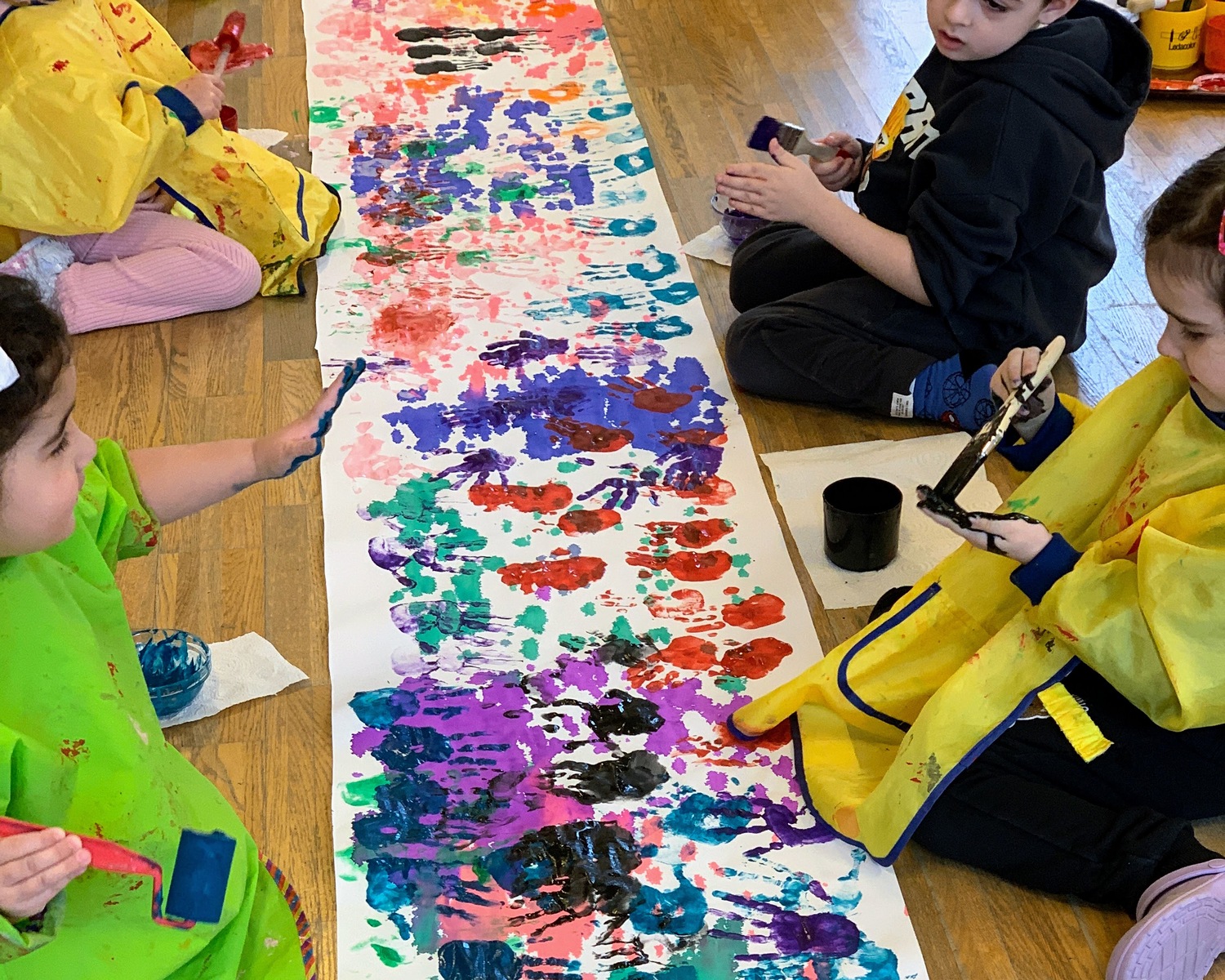 Handabdruck in Farbe Pfarrkindergarten Graz-Karlau